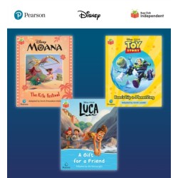 Pearson Bug Club Disney Year 1 Pack B, including decodable phonics readers for phase 5: Moana: The Kite Festival, Toy Story: Buzz's Trip to Planet Zurg, Luca: A Gift for a Friend