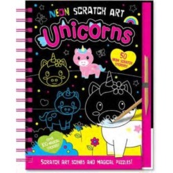Neon Scratch Art Unicorns
