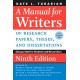 A Manual for Writers of Research Papers, Theses, and Dissertations, Ninth Edition: Chicago Style for Students and Researchers