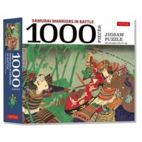 Samurai Warriors in Battle- 1000 Piece Jigsaw Puzzle: for Adults and Families - Finished Puzzle Size 29 x 20 inch (74 x 51 cm)- A3 Sized Poster