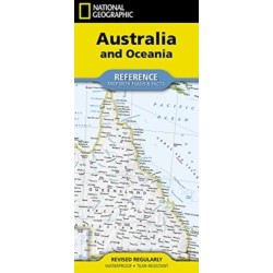 National Geographic Australia and Oceania Map (Folded with Flags and Facts)