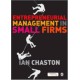 Entrepreneurial Management in Small Firms