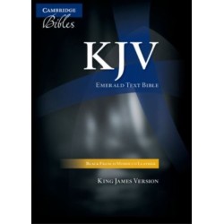 KJV Emerald Text Bible, Black French Morocco Leather, KJ533:T
