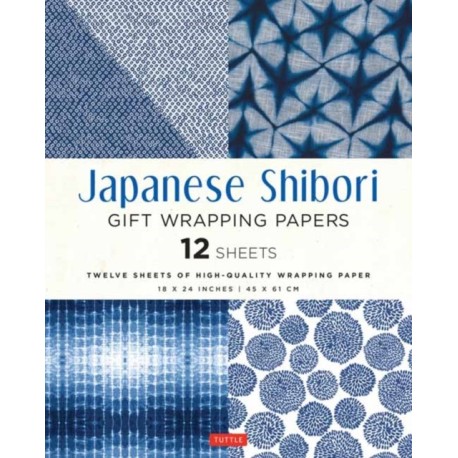 Japanese Shibori Gift Wrapping Papers - 12 Sheets: 18 x 24 inch (45 x 61 cm) Wrapping Paper