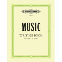 Music Writing Book: Portrait, 12-stave