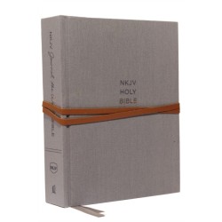 NKJV, Journal the Word Bible, Cloth over Board, Gray, Red Letter, Comfort Print: Reflect, Journal, or Create Art Next to Your Favorite Verses
