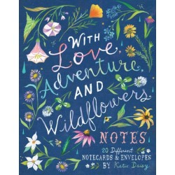 With Love, Adventure, and Wildflowers Notes: 20 Different Notecards & Envelopes