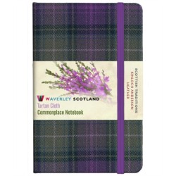 Waverley S.T. (M): Heather Pocket Genuine Tartan Cloth Commonplace Notebook
