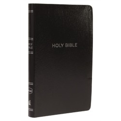 NKJV, Thinline Reference Bible, Leather-Look, Black, Red Letter, Comfort Print: Holy Bible, New King James Version
