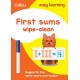 First Sums Age 3-5 Wipe Clean Activity Book: Ideal for Home Learning