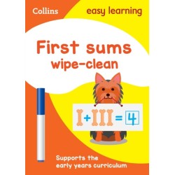 First Sums Age 3-5 Wipe Clean Activity Book: Ideal for Home Learning
