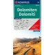 Dolomites - Dolomiten Road Map + Panorama Map