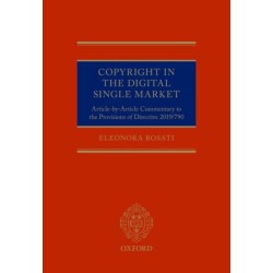 Copyright in the Digital Single Market: Article-by-Article Commentary to the Provisions of Directive 2019/790
