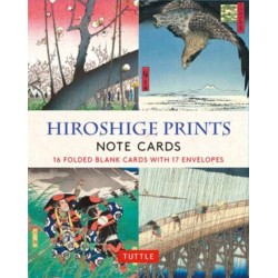 Hiroshige Prints, 16 Note Cards: 16 Different Blank Cards with 17 Patterned Envelopes (Woodblock Prints)