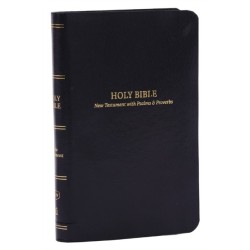 KJV Holy Bible: Pocket New Testament with Psalms and Proverbs, Black Leatherflex, Red Letter, Comfort Print: King James Version