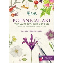 RHS Botanical Art Watercolour Art Pad: 15 plant and flower artworks for you to paint