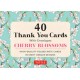 Cherry Blossoms, 40 Thank You Cards with Envelopes: (4 1/2 x 3 inch blank cards in 8 unique designs)