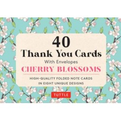 Cherry Blossoms, 40 Thank You Cards with Envelopes: (4 1/2 x 3 inch blank cards in 8 unique designs)