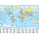 Collins Large World Wall Paper Map (70 x 91.5 cm): Paper Map with Flags, Perfect for Classroom, Office and Home