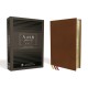 NASB, Thinline Bible, Premium Goatskin Leather, Brown, Premier Collection, Black Letter, Gauffered Edges, 2020 Text, Comfort Print
