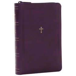 NKJV Compact Paragraph-Style Bible w/ 43,000 Cross References, Purple Leathersoft with zipper, Red Letter, Comfort Print: Holy Bible, New King James Version: Holy Bible, New King James Version