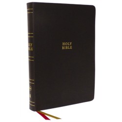NKJV Holy Bible, Super Giant Print Reference Bible, Brown Bonded Leather, 43,000 Cross References, Red Letter, Thumb Indexed, Comfort Print: New King James Version