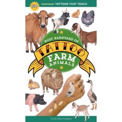 Busy Barnyard of Tattoo Farm Animals: 50 Temporary Tattoos that Teach