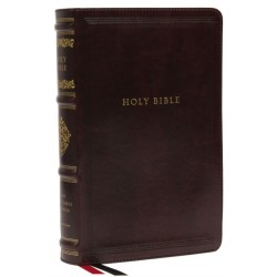 NKJV, Personal Size Reference Bible, Sovereign Collection, Leathersoft, Brown, Red Letter, Thumb Indexed, Comfort Print: Holy Bible, New King James Version