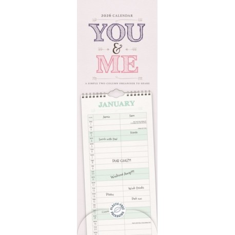 You & Me Planner Slim Calendar 2026