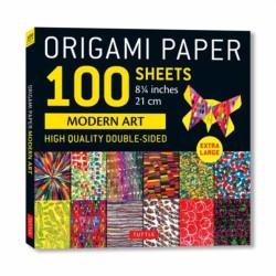 Origami Paper 100 sheets Modern Art 8 1/4": Extra Large Double-Sided Origami Sheets Printed with 12 Different Patterns (Instructions for 5 Projects Included)