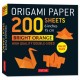 Origami Paper 200 sheets Bright Orange 6"a: Solid Orange Double-Sided Origami Sheets with Instructions for 12 Projects
