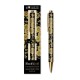 Uematsu Hobi: Black & Gold Chrysanthemums Boxed Decorative Ballpoint Pen