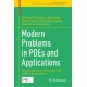 Modern Problems in PDEs and Applications: Extended Abstracts of the 2023 GAP Center Summer School