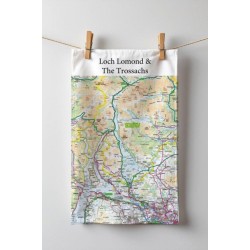 OS Map Tea-towel - Loch Lomond and The Trossachs National Park