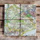 OS Map Ceramic Four Coaster Set - New Forest National Park