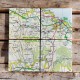OS Map Ceramic Four Coaster Set - North York Moors National Park