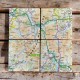 OS Map Ceramic Four Coaster Set - Lake District National Park