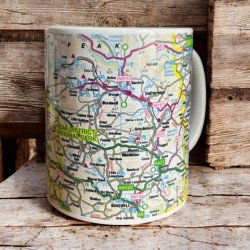 OS Map Ceramic Mug - Peak District National Park