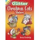 Glitter Christmas Cats Stickers