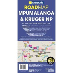 Mpumalanga & Kruger National Park - Including Panorama Route Road Map