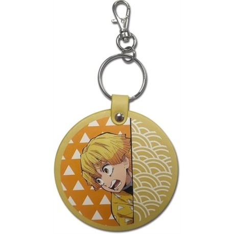 Demon Slayer Zenitsu Circle PVC Keychain