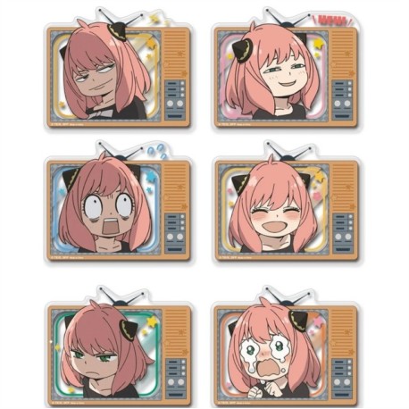 Spy X Family Anya on TV Transparent Sticker Set