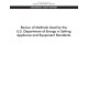 Review of Methods Used by the U.S. Department of Energy in Setting Appliance and Equipment Standards