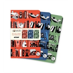 Moomin Bookshelves Set of 3 Mini Notebooks