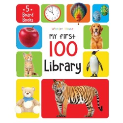 My First 100 Library: Boxset of 5 Early Learning Board Books for Kids/Children (homeschool | preschool | baby/toddler)