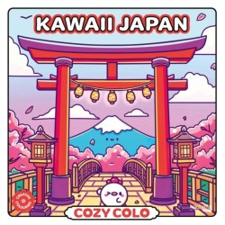 Cosy Colo - Kawaii Japan: A creative colouring book to explore the cosy charm of Japan — from cherry blossoms to karaoke, bento feasts to onsen bliss!