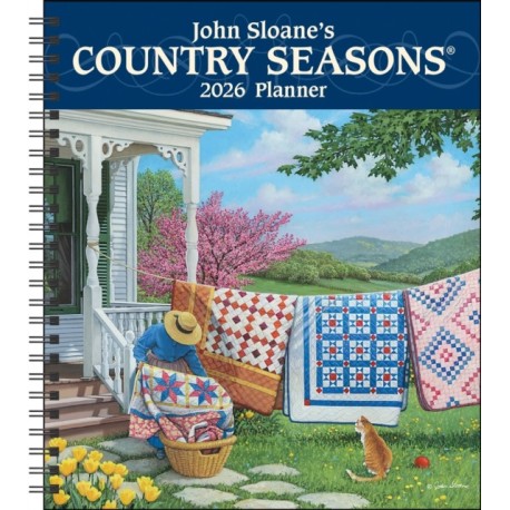 John Sloane's Country Seasons® 12-Month 2026 Monthly/Weekly Planner Calendar