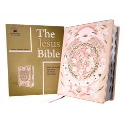 The Jesus Bible Artist Edition, ESV, (With Thumb Tabs to Help Locate the Books of the Bible), Leathersoft, Peach Floral, Thumb Indexed