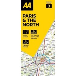AA Road Map Paris & The North