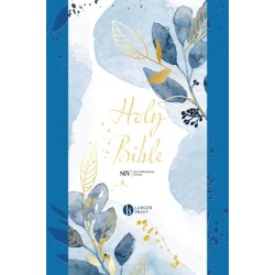 NIV Larger Print Blue Soft-tone Bible with Zip
